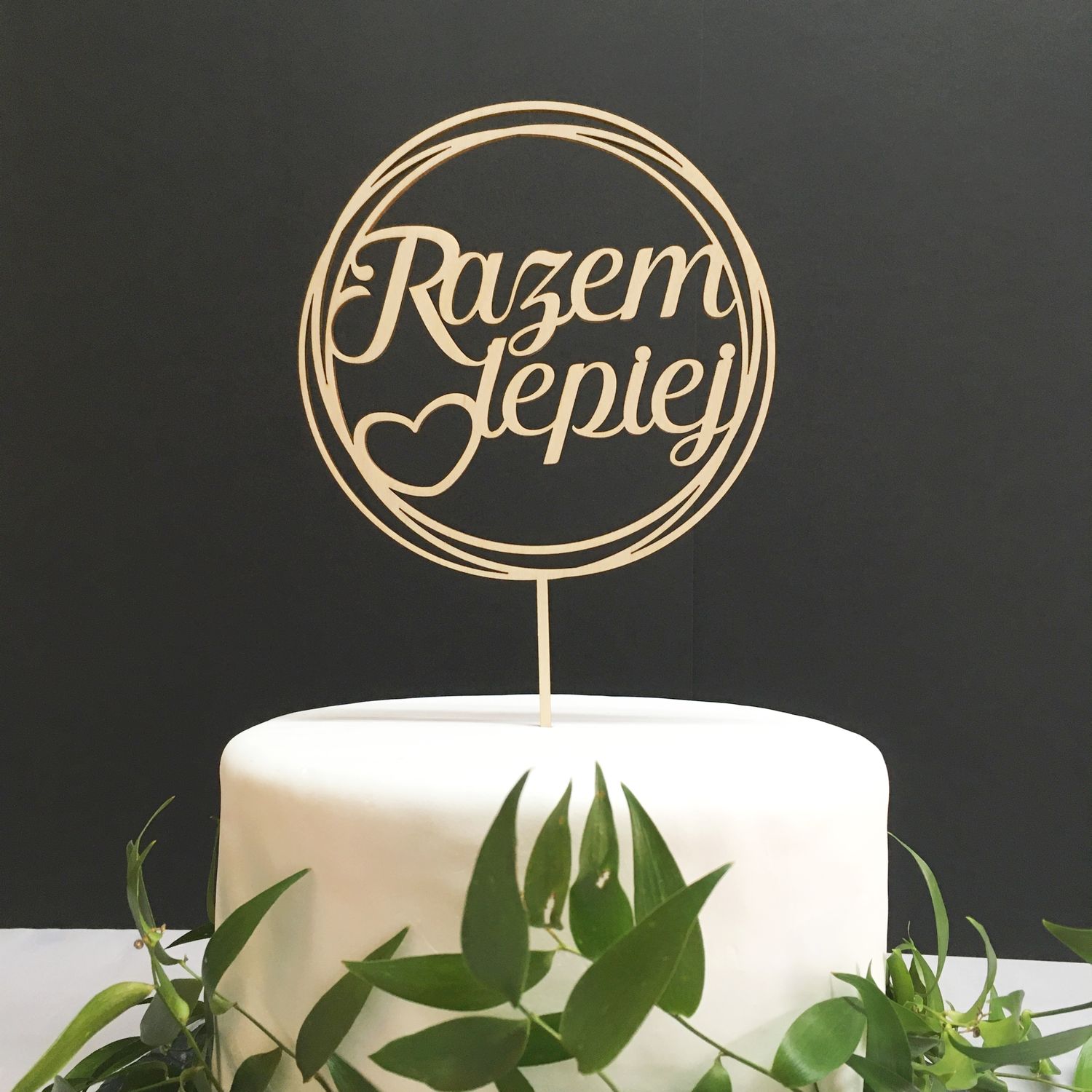 razem lepiej topper na tort weselny
